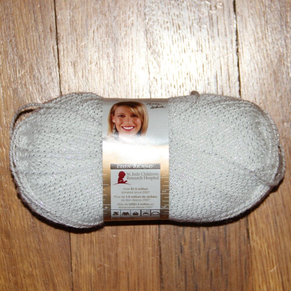 1 Skein Lion Brand Vanna's Glamour Yarn Diamond Metallic